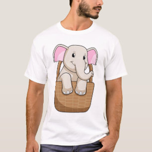 Camiseta Elefante con cesta