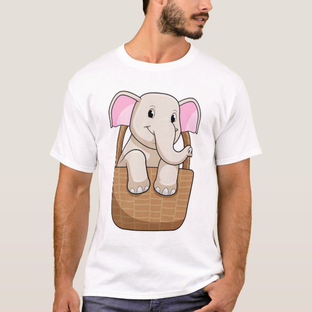 Camiseta Elefante con cesta (Anverso)
