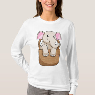 Camiseta Elefante con cesta