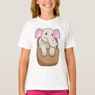 Camiseta Elefante con cesta