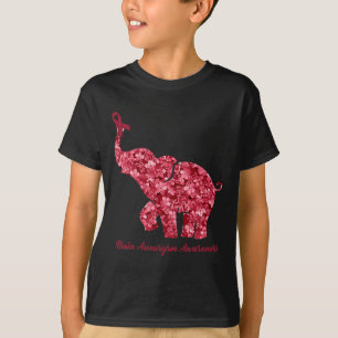 Camiseta Elefante Con Cinta De Sensibilización Sobre El Ane