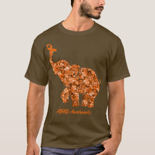Camiseta Elefante con cinta de sensibilización sobre el TDA