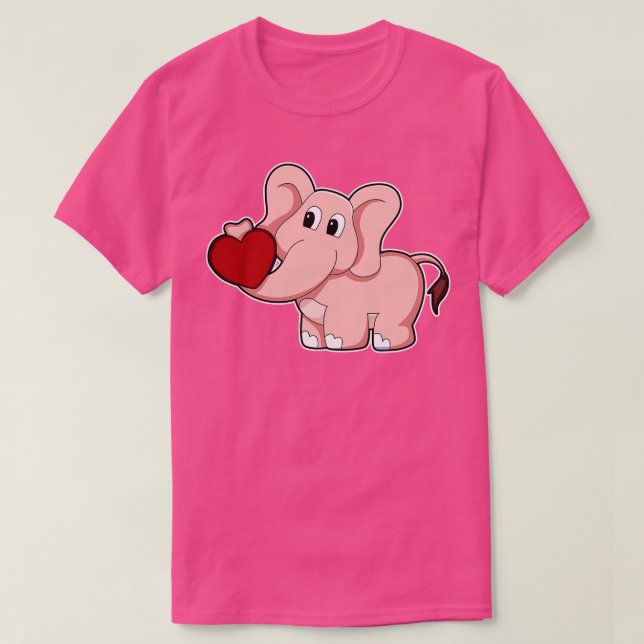 Camiseta Elefante con corazón (Diseño del anverso)