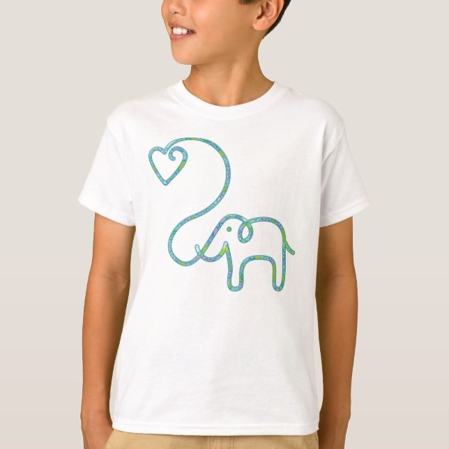 Camiseta ELEFANTE con corazón (Anverso)