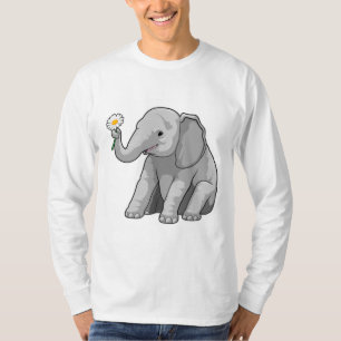 Camiseta Elefante con flor