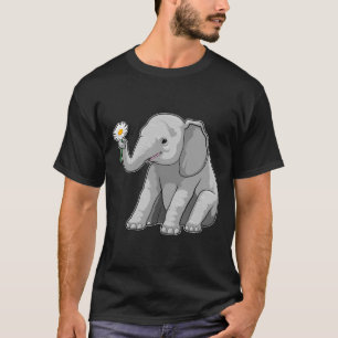 Camiseta Elefante con flor