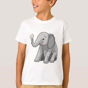 Camiseta Elefante con flor