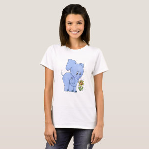 Camiseta Elefante con flor