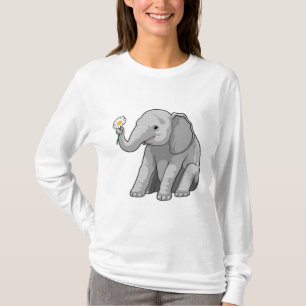 Camiseta Elefante con flor