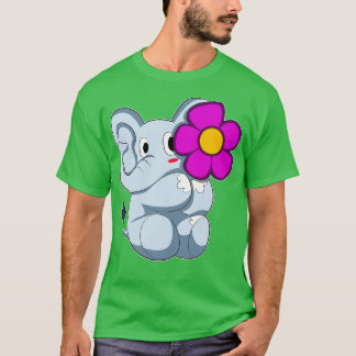 Camiseta Elefante con Flor 3