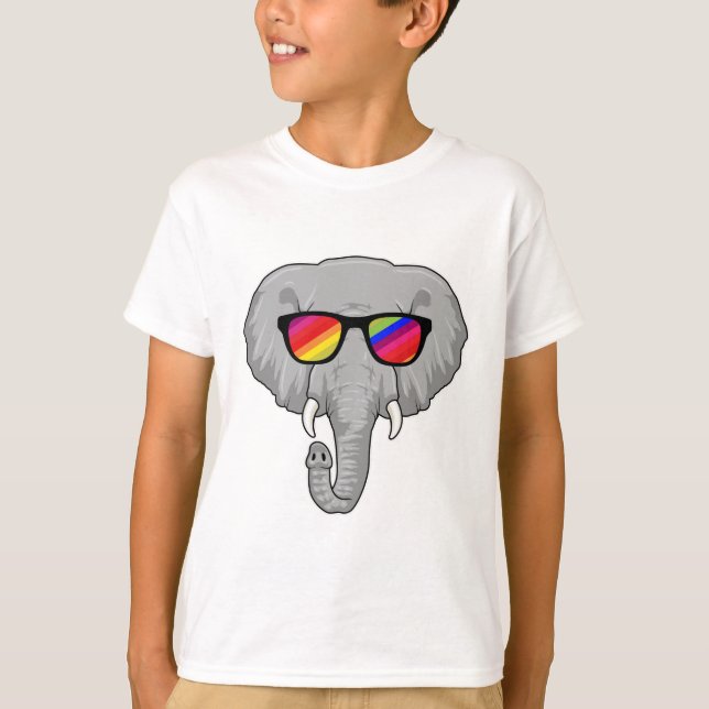 Camiseta Elefante con gafas de sol (Anverso)