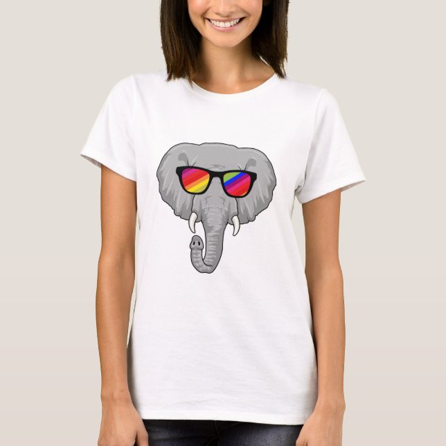 Camiseta Elefante con gafas de sol (Anverso)