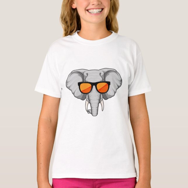 Camiseta Elefante con gafas de sol (Anverso)