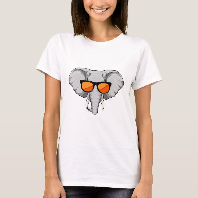 Camiseta Elefante con gafas de sol (Anverso)