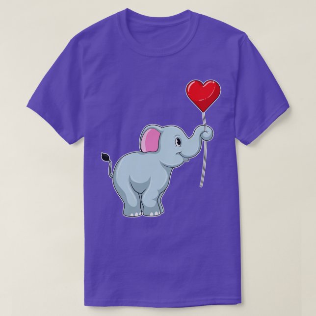 Camiseta Elefante con globo cardíaco (Diseño del anverso)