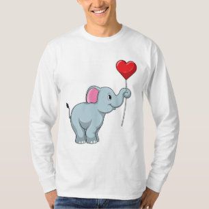 Camiseta Elefante con globo cardíaco