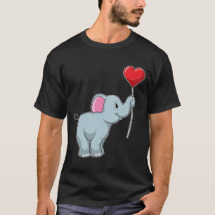 Camiseta Elefante con globo cardíaco