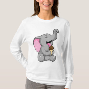 Camiseta Elefante con helado de chocolate