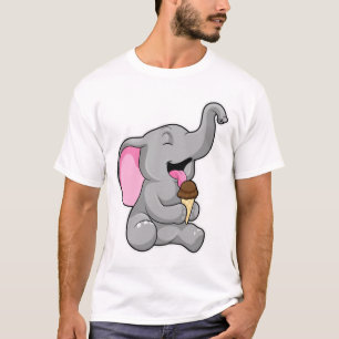 Camiseta Elefante con helado de chocolate