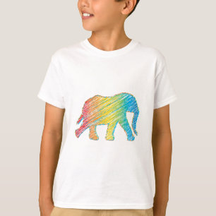 Camiseta Elefante con líneas