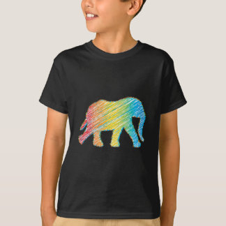 Camiseta Elefante con Líneas