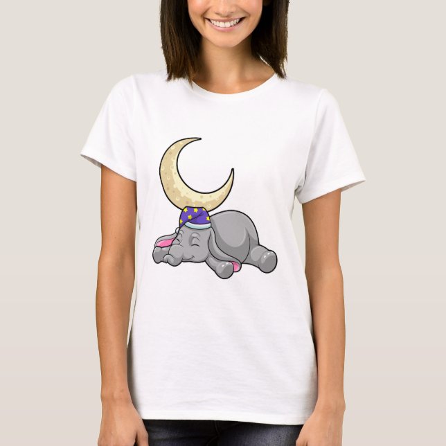 Camiseta Elefante con luna (Anverso)