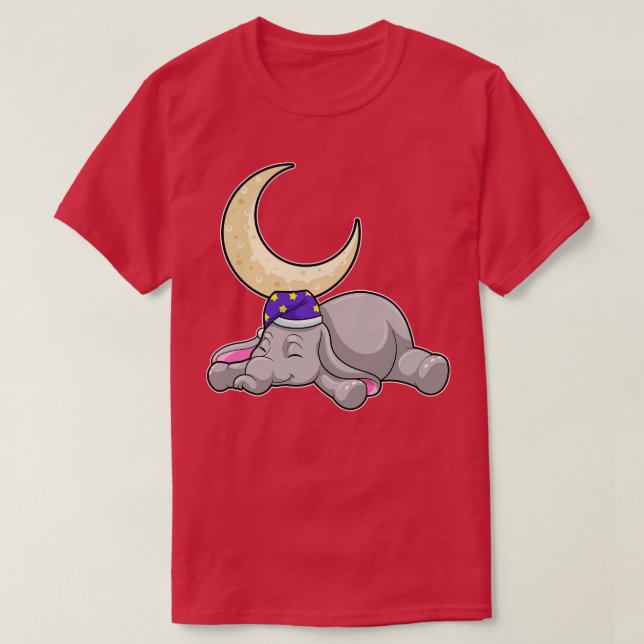 Camiseta Elefante con luna (Diseño del anverso)