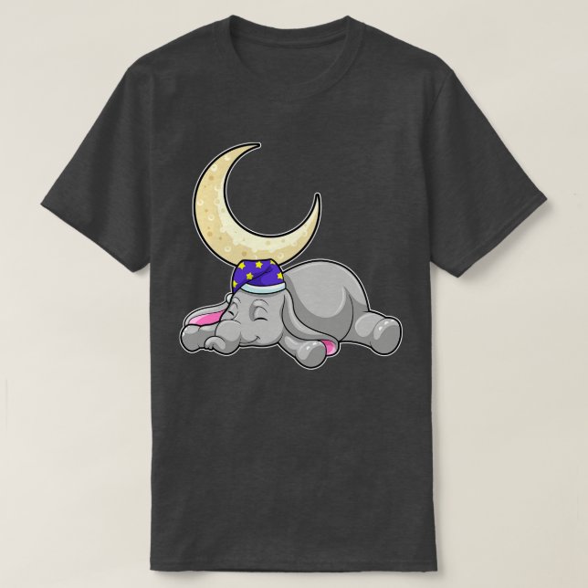 Camiseta Elefante con luna (Diseño del anverso)
