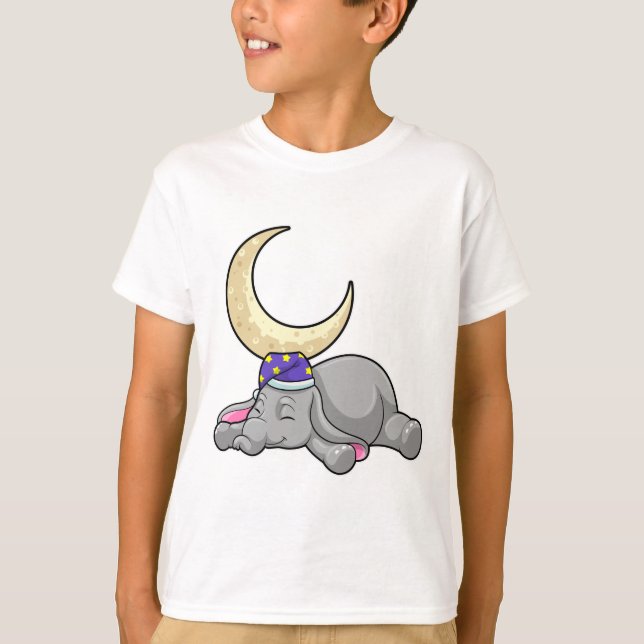 Camiseta Elefante con luna (Anverso)