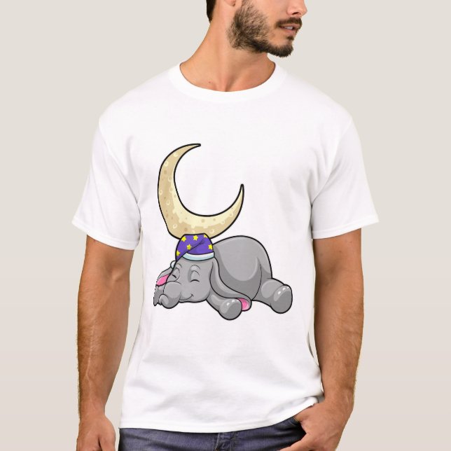 Camiseta Elefante con luna (Anverso)