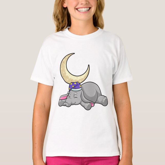 Camiseta Elefante con luna (Anverso)