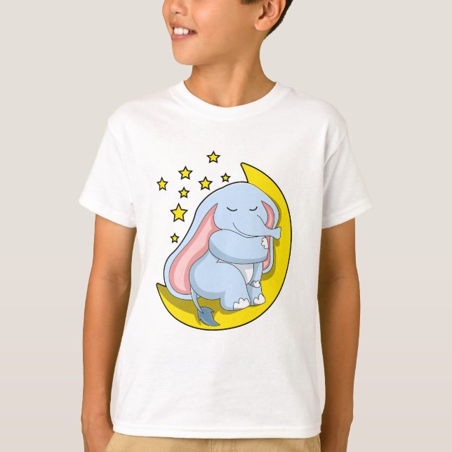 Camiseta Elefante con luna y estrellas (Anverso)