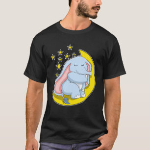 Camiseta Elefante con luna y estrellas