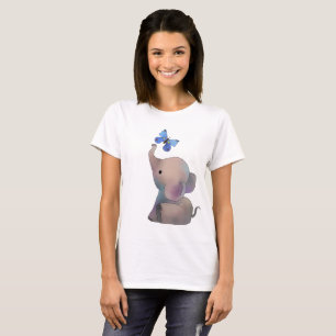 Camiseta Elefante con mariposa