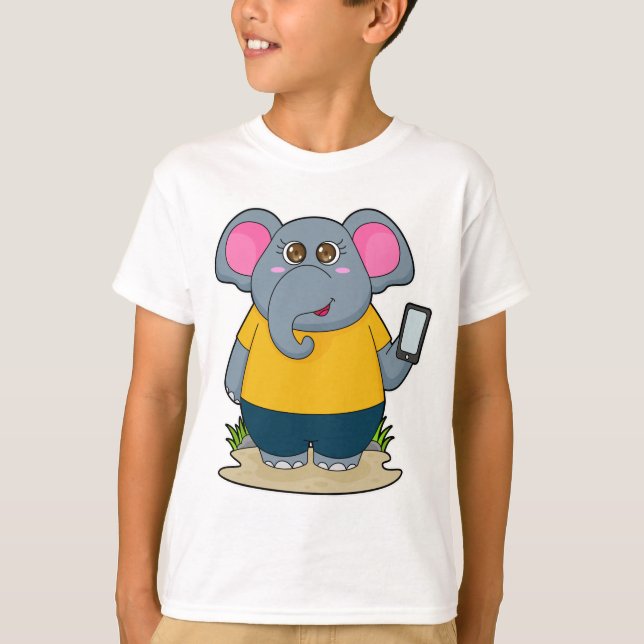 Camiseta Elefante con móvil (Anverso)