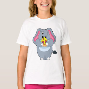 Camiseta Elefante con pizza