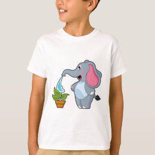 Camiseta Elefante con planta