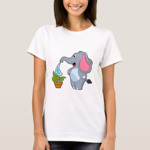 Camiseta Elefante con planta