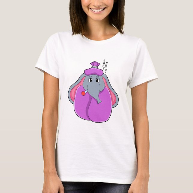 Camiseta Elefante con termómetro de Fiebre (Anverso)