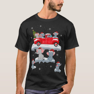 Camiseta Elefante conduciendo Árbol de Navidad Elefante Cam
