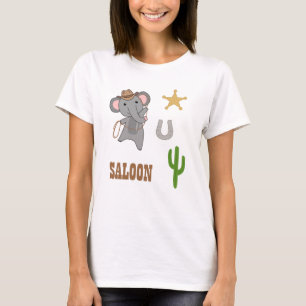 Camiseta Elefante Cowboy Lasso Elefantes del Oeste de Austr