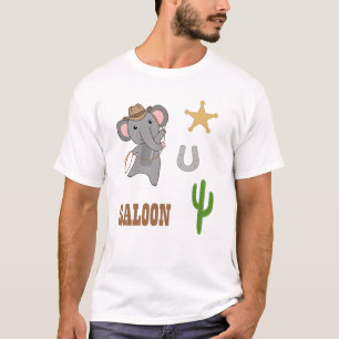 Camiseta Elefante Cowboy Lasso Elefantes del Oeste de Austr