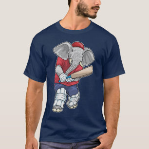 Camiseta Elefante Críquet Bate de críquet Deportes