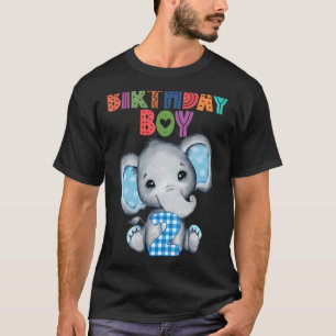 Camiseta Elefante de 2º cumpleaños Elefante de 2 años