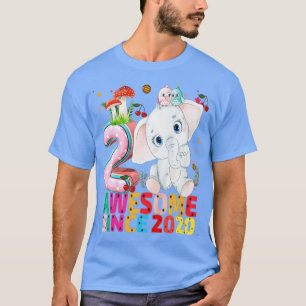 Camiseta Elefante de 2 años de edad Chica de cumpleaños Ele