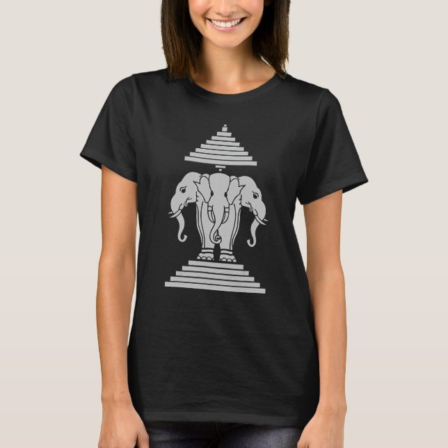Camiseta elefante de 3 cabezas erawan laos (Anverso)