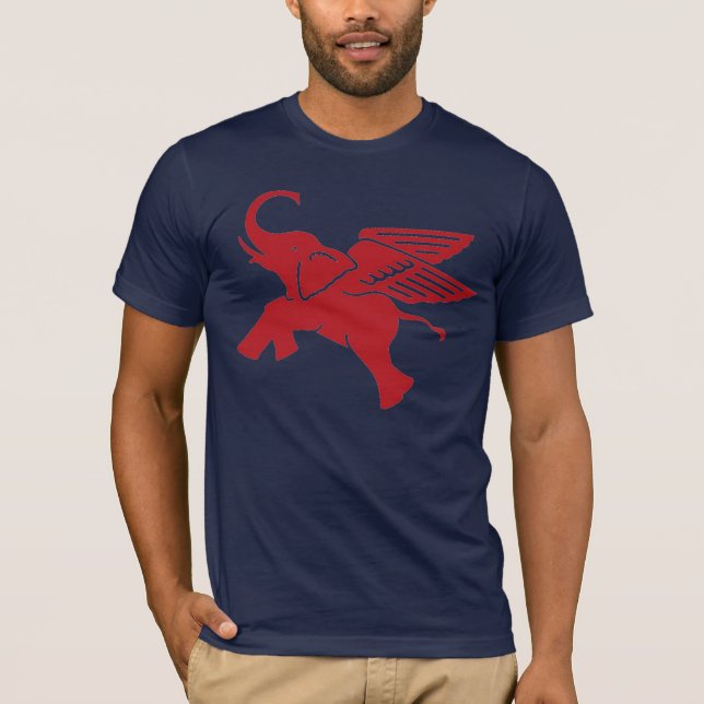 Camiseta Elefante de alas rojas (Anverso)