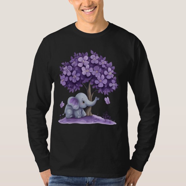 Camiseta Elefante de Alzhemer para la conciencia niños de c (Anverso)