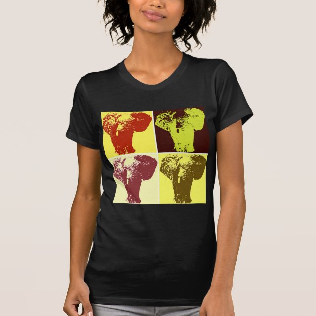 Camiseta Elefante de arte pop (Anverso)
