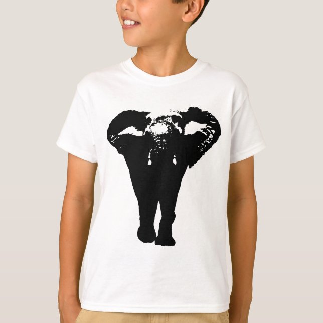 Camiseta Elefante de arte pop único (Anverso)